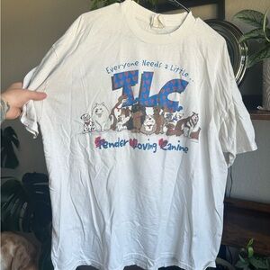1997 Rare Vintage TLC Tender Loving Canine AOP T Shirt